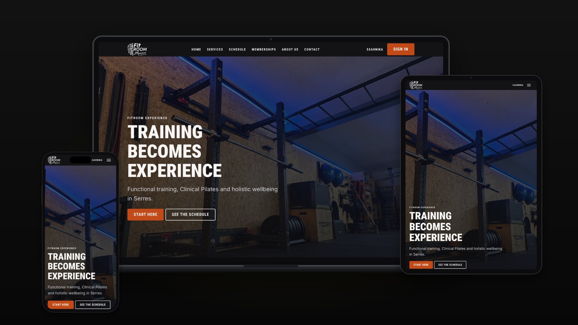 FitRoom Experience — Gym Site & Membership Platform