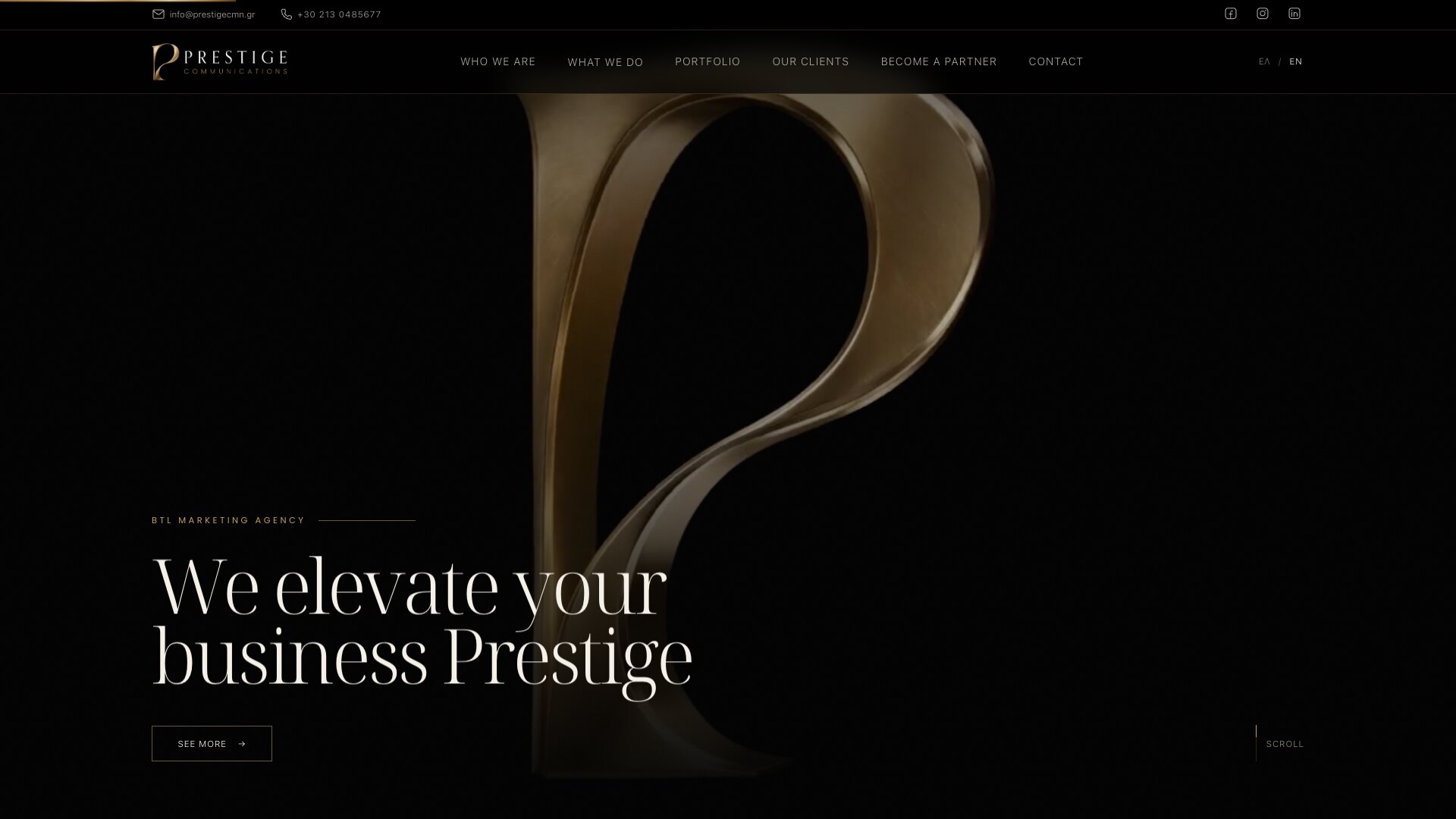 Prestige Communications — 品牌标识与双语网站