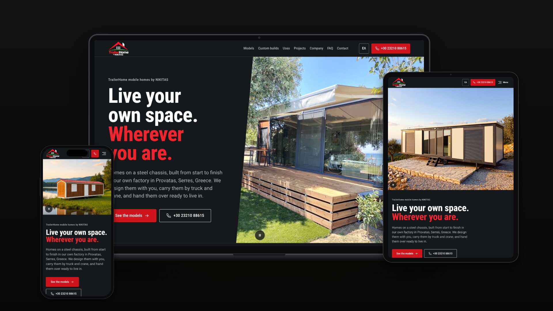 TrailerHome by NIKITAS — Site Bilingue pour un Fabricant de Maisons Mobiles